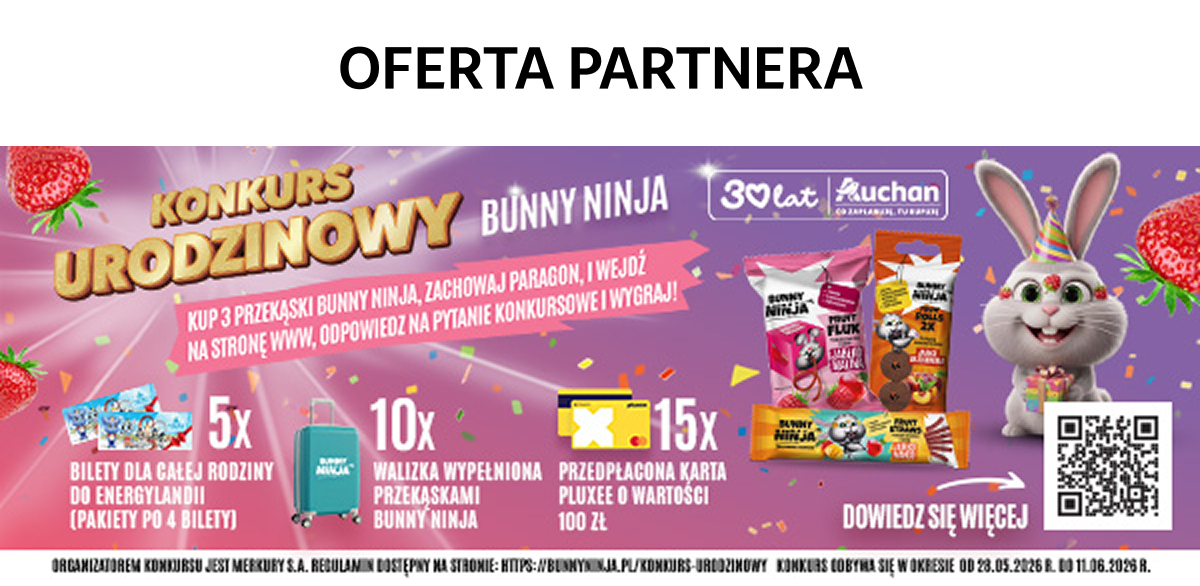 Oferta partnera - konkurs urodzinowy Bunny Ninja