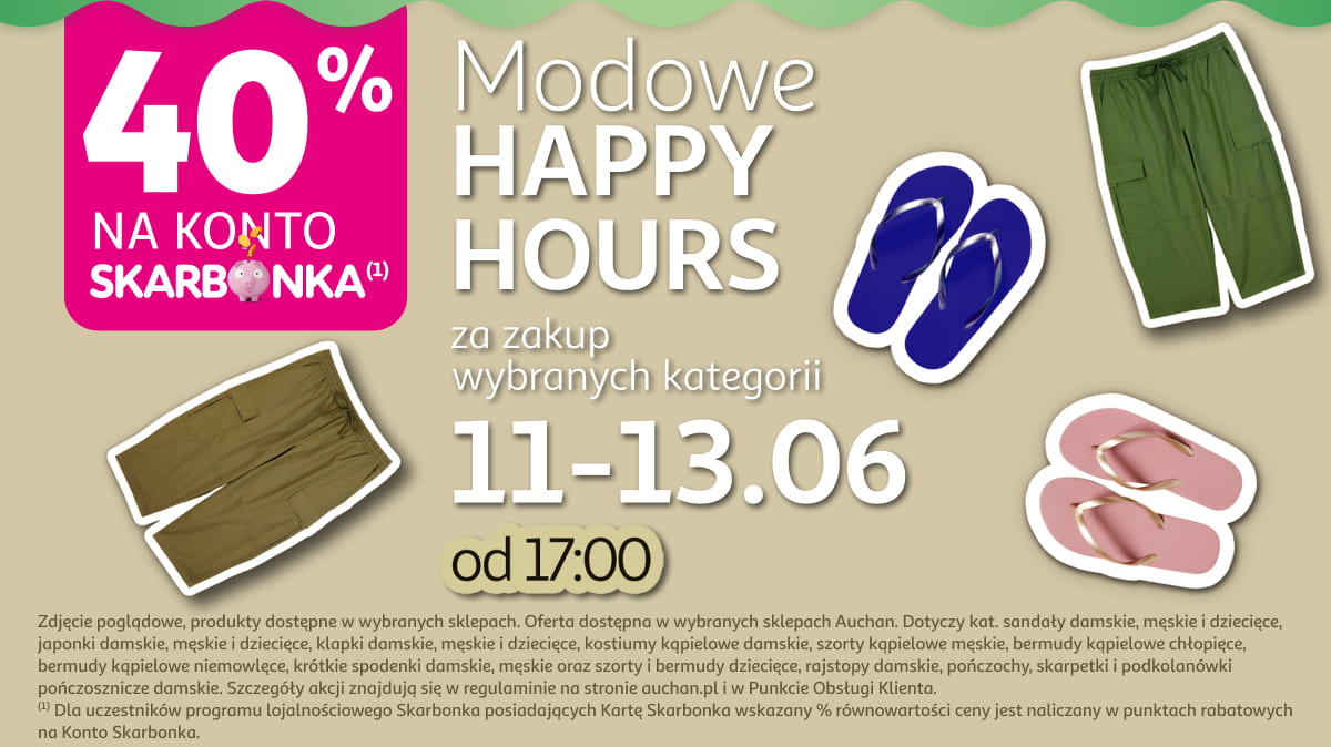 40% na konto Skarbonka - modowe Happy Hours