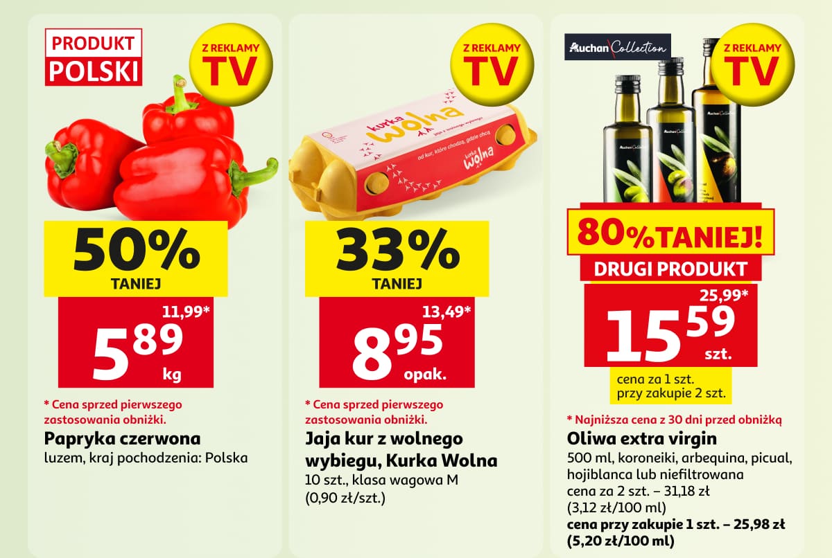 Papryka czerwona, jaja Kurka Wolna i oliwa extra virgin