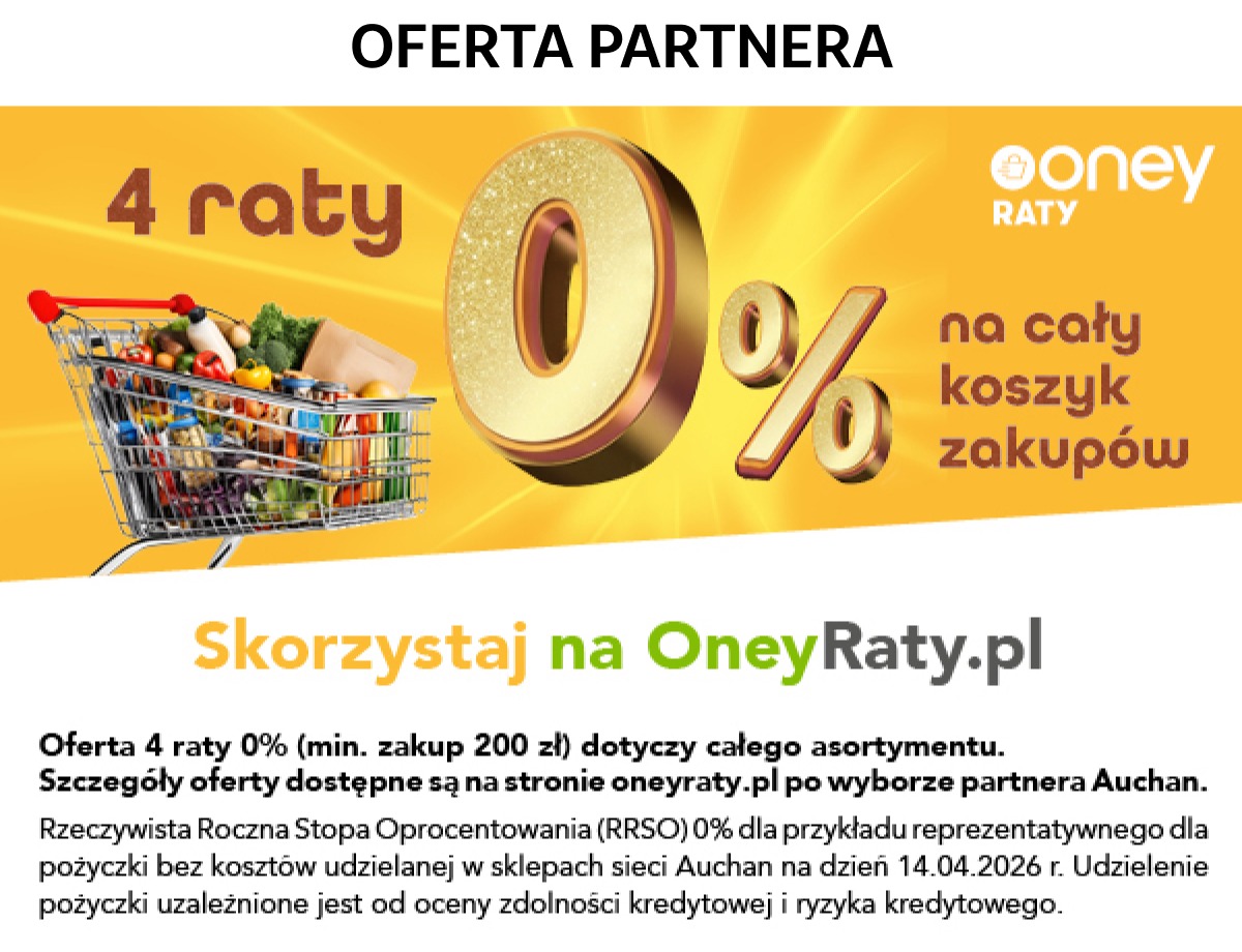 4 raty 0% na cały koszyk zakupów z Oney Raty