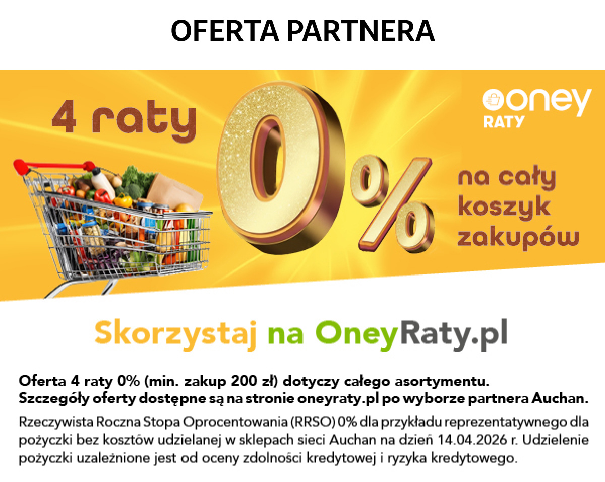 4 raty 0% na cały koszyk zakupów z Oney Raty