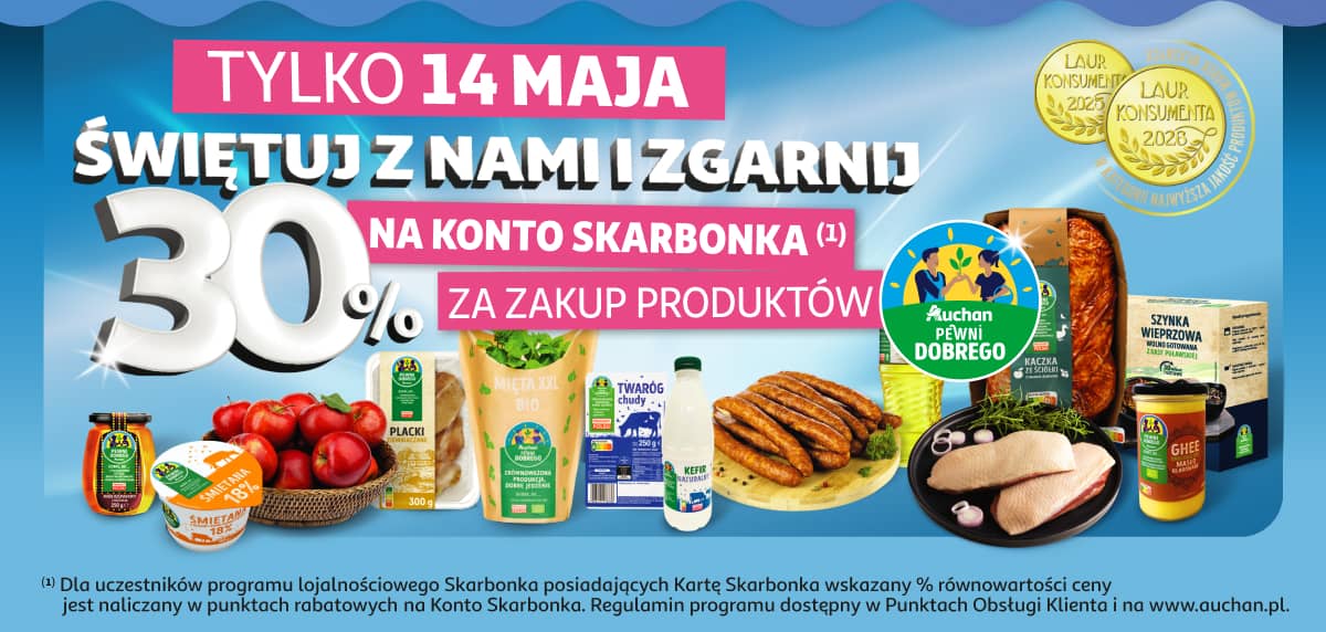 30 procent na konto Skarbonka