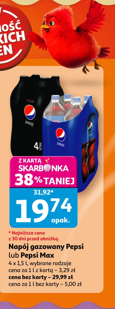 Napój gazowany Pepsi lub Pepsi Max