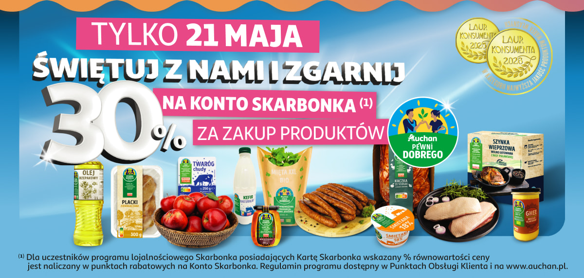 Zgarnij 30% na konto skarbonka