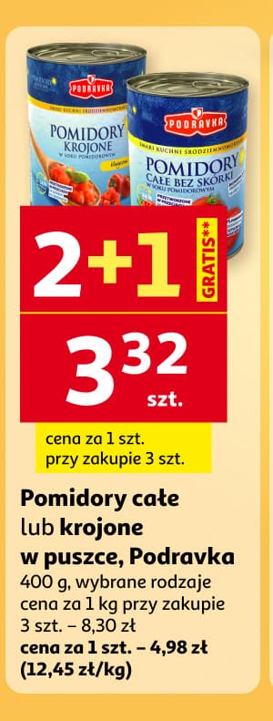 Pomidory Podravka 2 plus 1 gratis