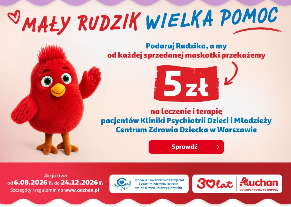 Mały Rudzik Wielka Pomoc. Podaruj Rudzika, a my przekażemy 30 procent na wsparcie dzieci w potrzebie