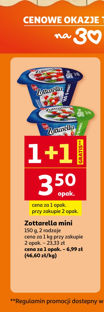 Cenowe okazje tygodnia – ser Zottarella